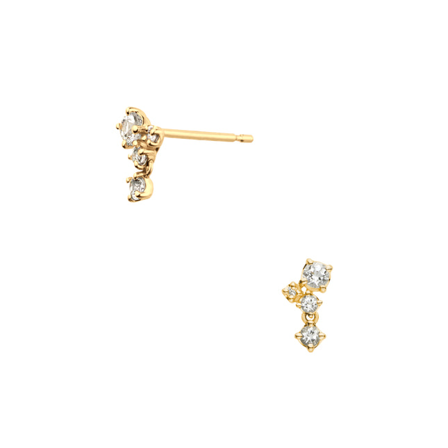 AJVA2378__TH ホワイトトパーズ ダイヤモンド ピアス｜ピアス｜ヴァン