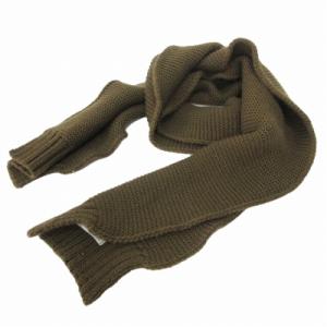ウール ニット マフラー ミリタリー 無地 MA11101 ストール カーキ系
