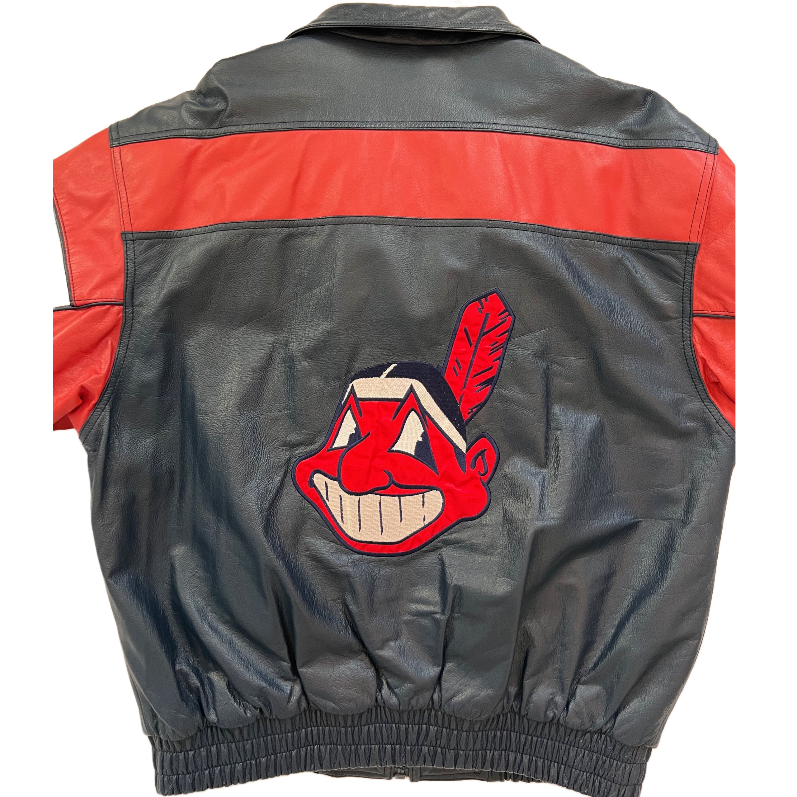 Vintage Blue Wilsons Pro Player Leather Cleveland Indians Jacket