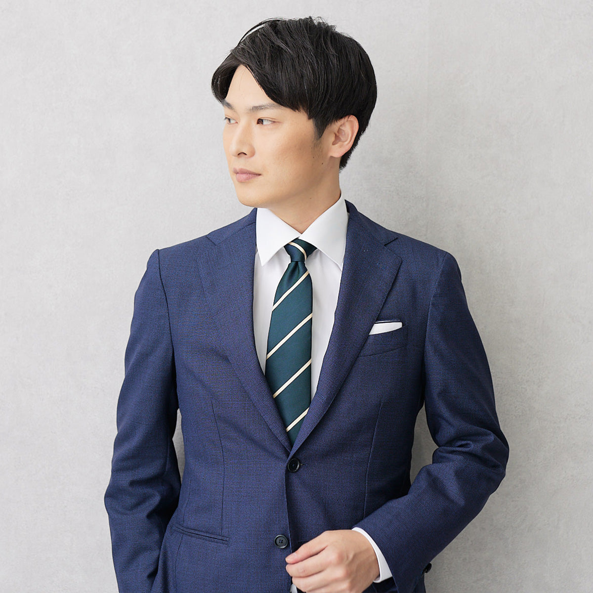 京都丹後産ネクタイ グリーンストライプ1 シルク100％ – Vita Natur