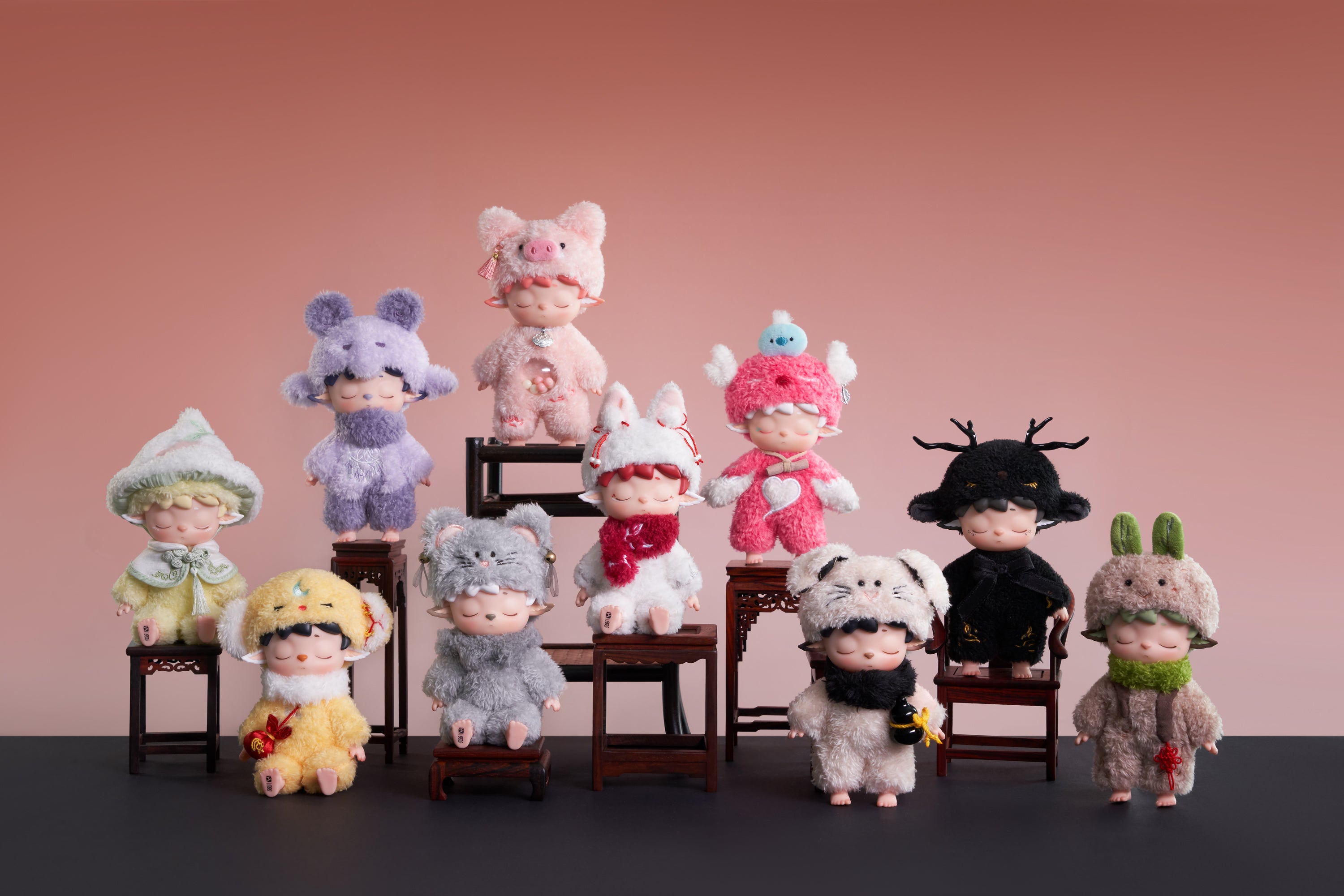 MIMI ミミ「のんびりの妖怪ちゃん」シリーズ ソフビぬいぐるみ