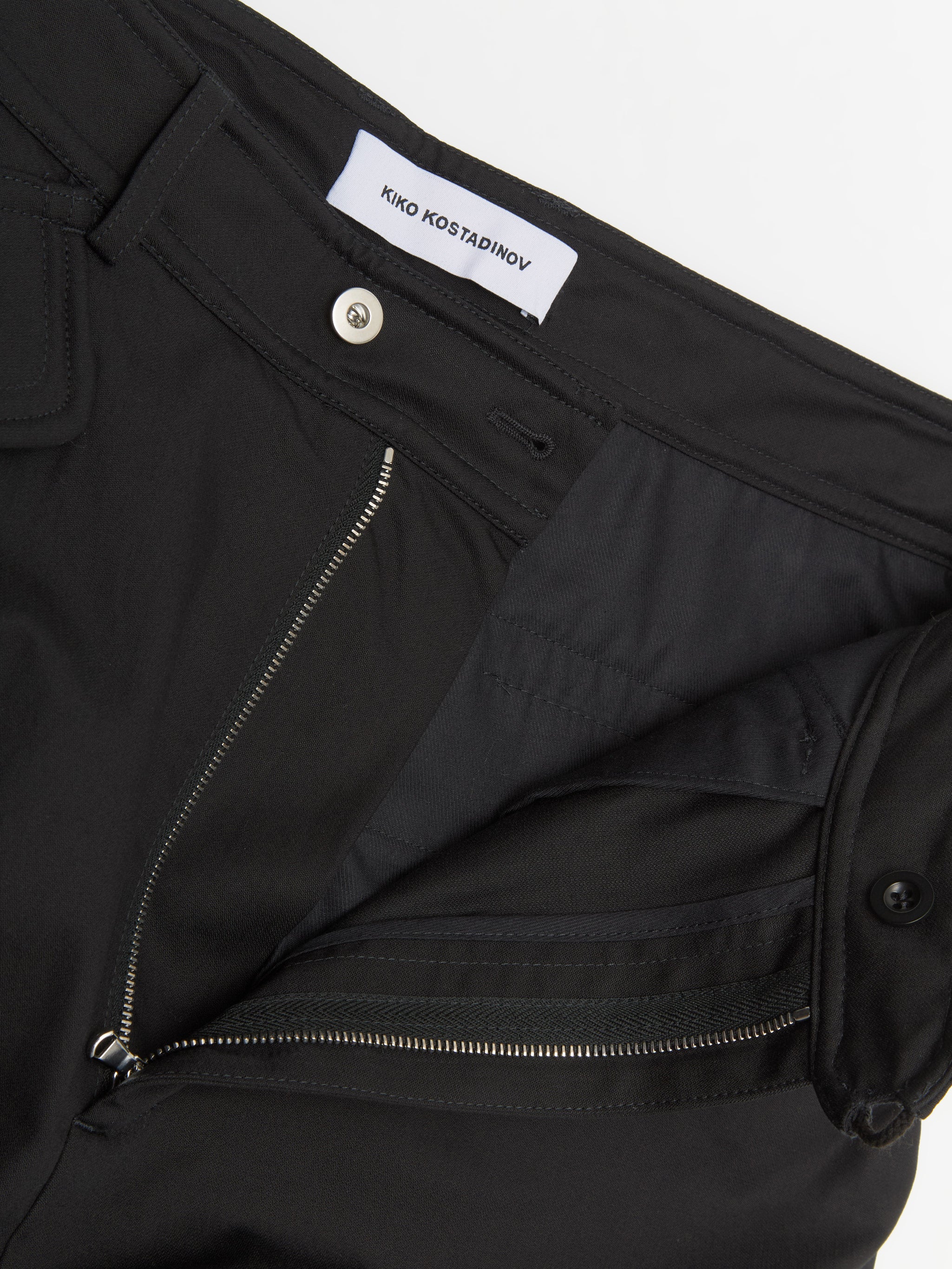 KIKO KOSTADINOV - Alec K-Dart Trousers in Black Sable - KKSS25T05