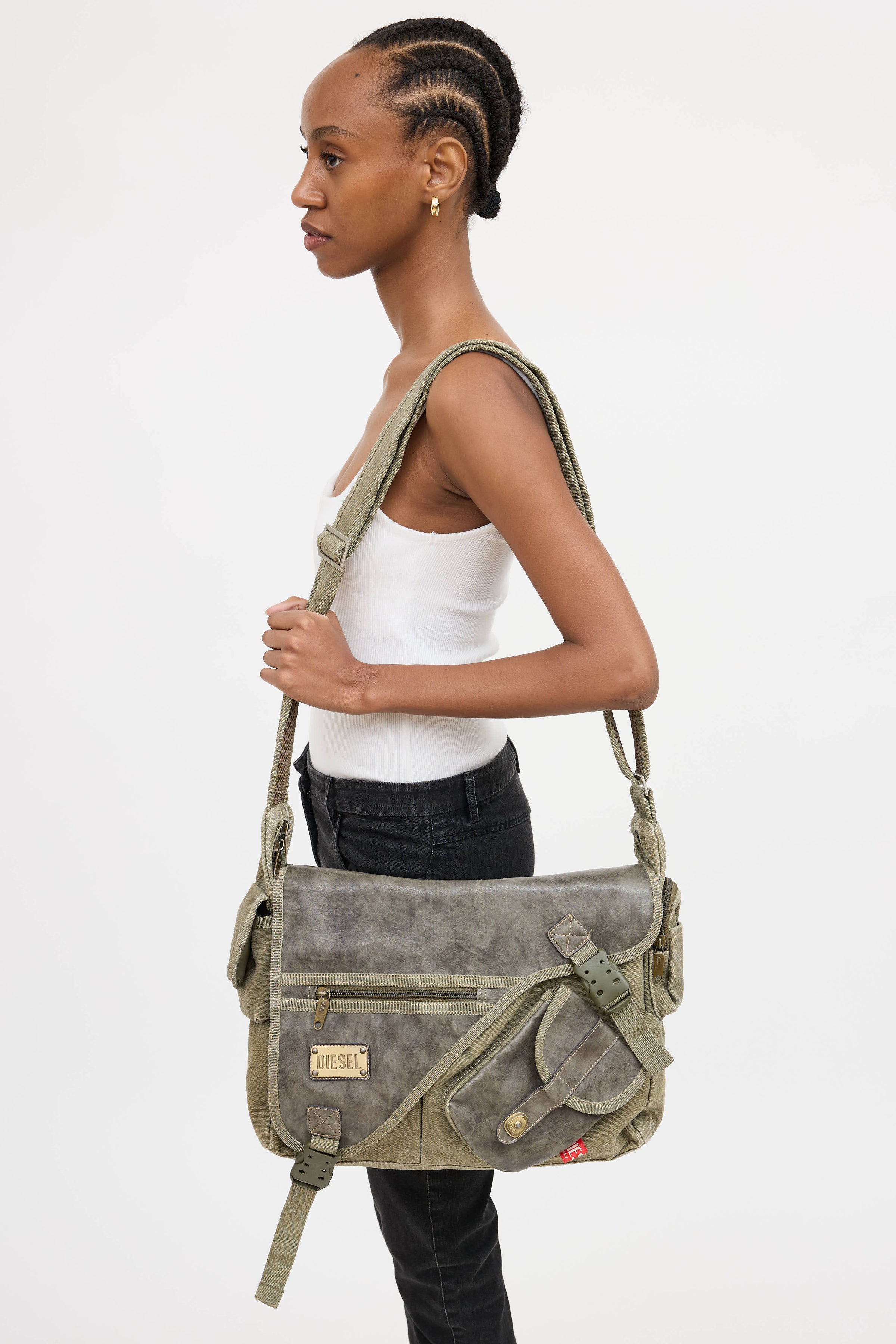 Diesel // Leather Messenger Bag – VSP Consignment