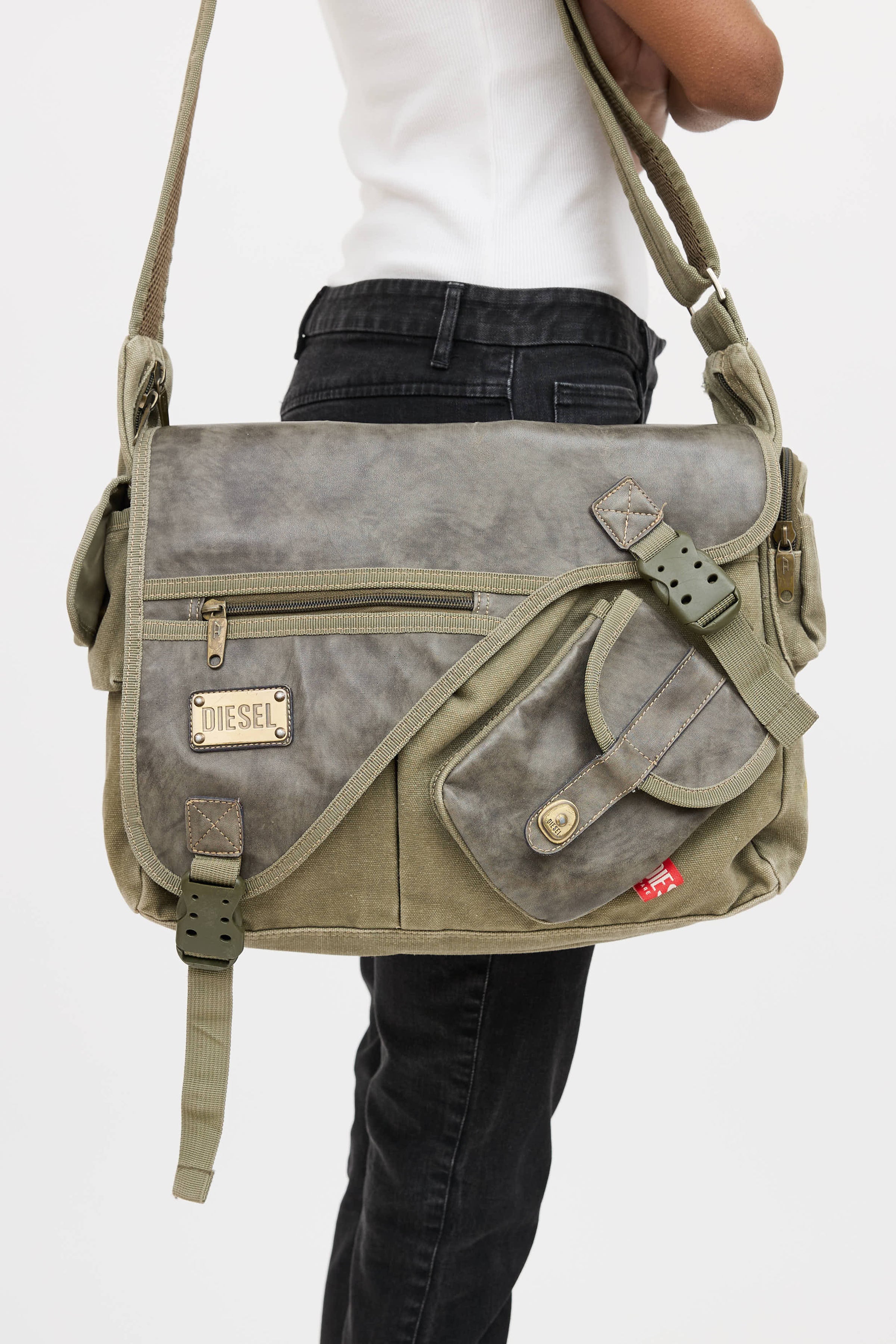 Diesel // Leather Messenger Bag – VSP Consignment