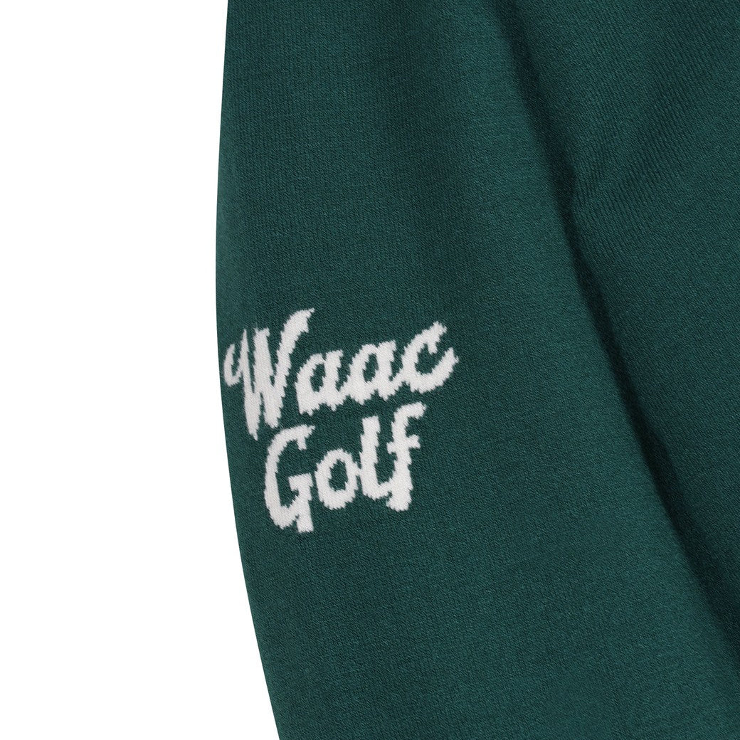 WEB限定】MEN DRAWING WAACKYクルーネックニット ダークグリーン