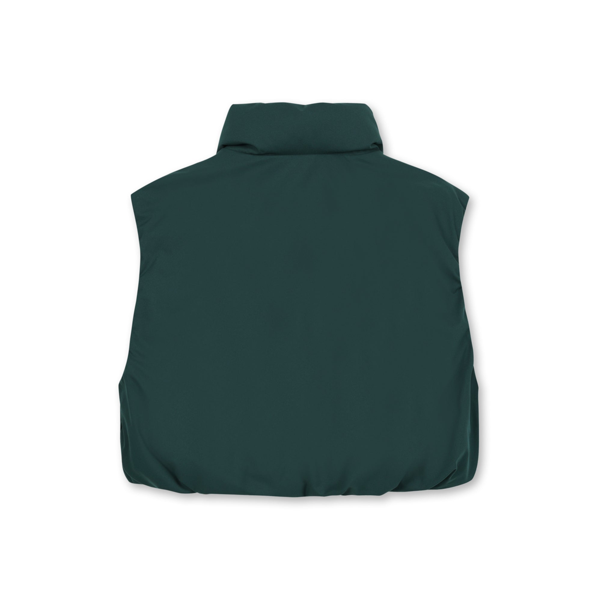 WOMEN ショートパディングダウンベスト ダークグリーン