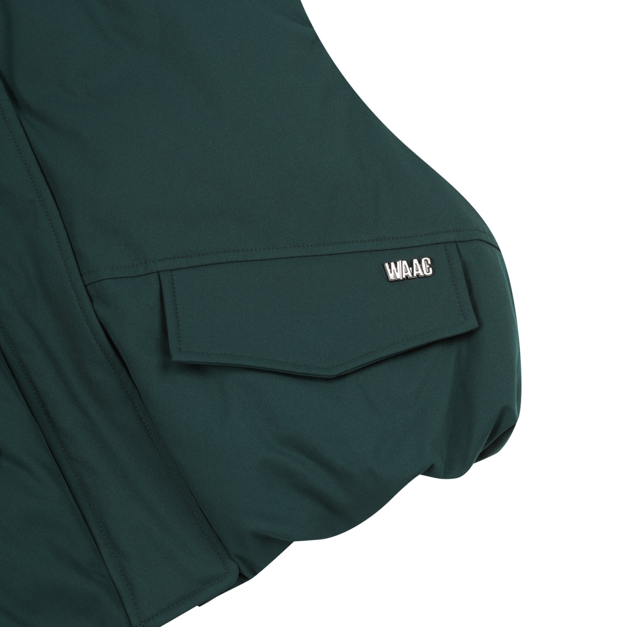 WOMEN ショートパディングダウンベスト ダークグリーン