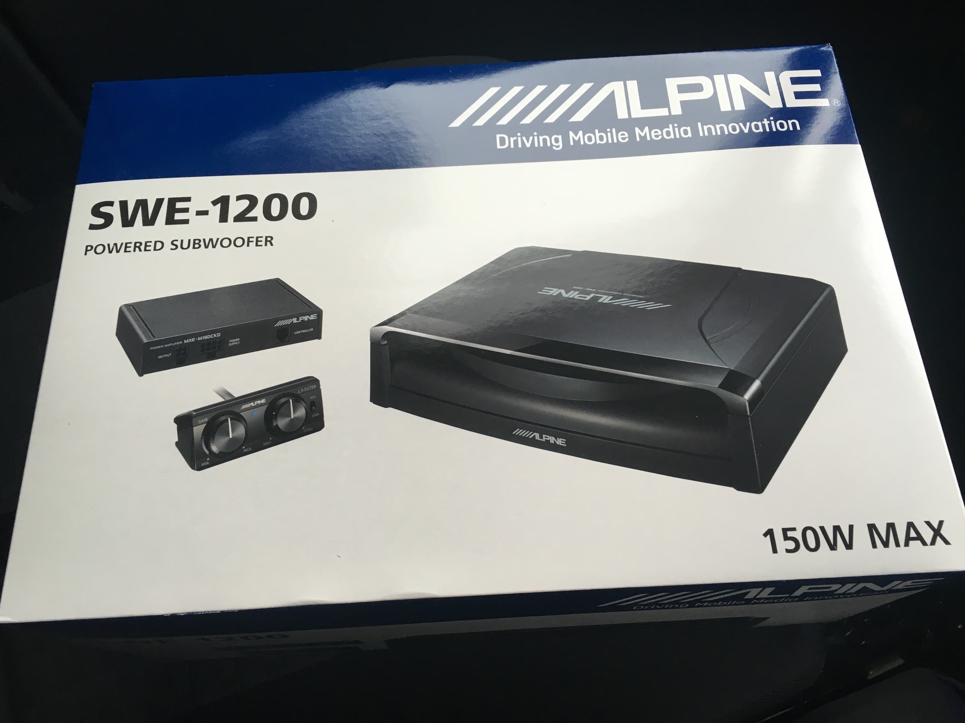 ALPINE パワードサブウーファー(専用コントローラー/小型アンプ付属