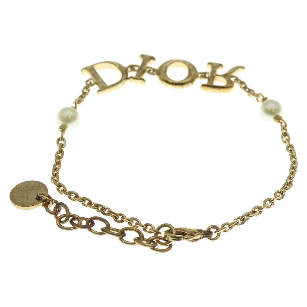 DIOR(ディオール) パールロゴ ブレスレット チェーンブレスレット