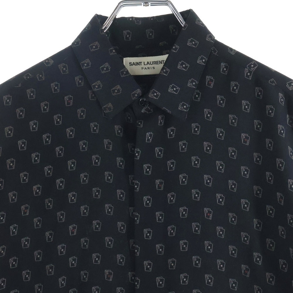 SAINT LAURENT PARIS(サンローランパリ) 18AW トランプ総柄 長袖シャツ