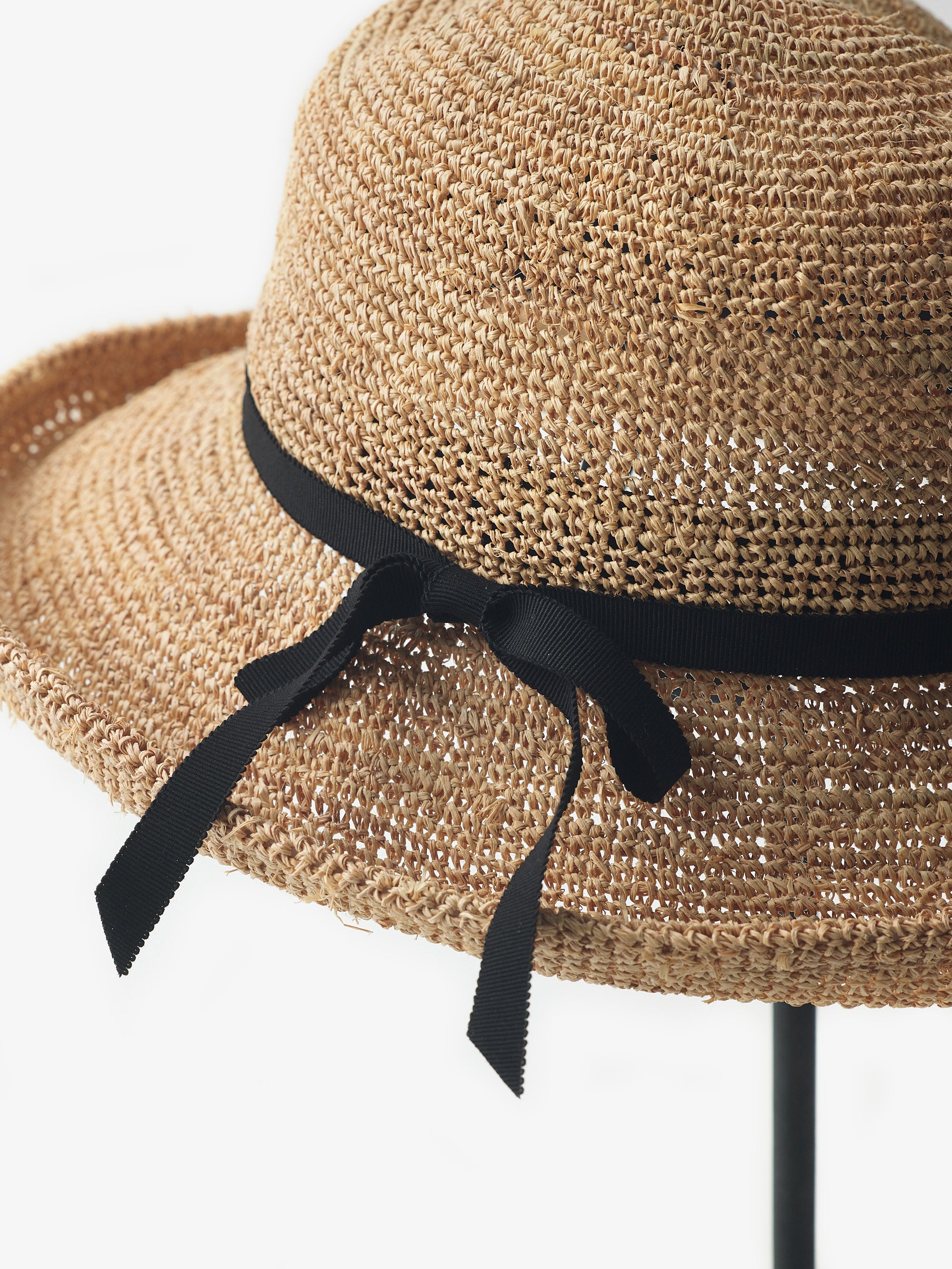 ラフィア糸入りかぎ編み ソフトハットセーラ｜石田製帽
