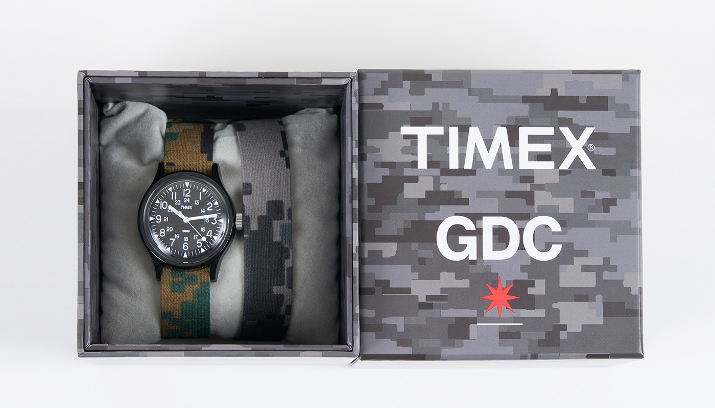 アーバンミリタリーな装いを腕に。GDCから、TIMEX とのチームアップ