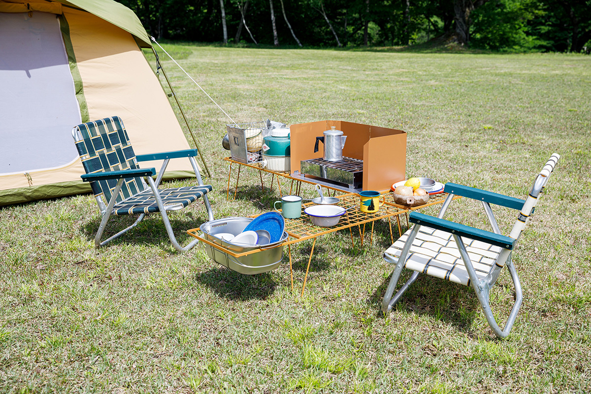 ユニフレームの傑作ラックが、変幻自在のキッチンセットに。見逃し厳禁