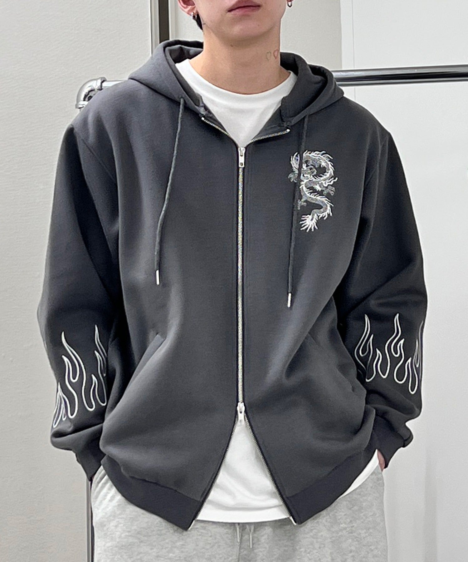 ドラゴン刺繍ビッグパーカー – WEGO ONLINE STORE