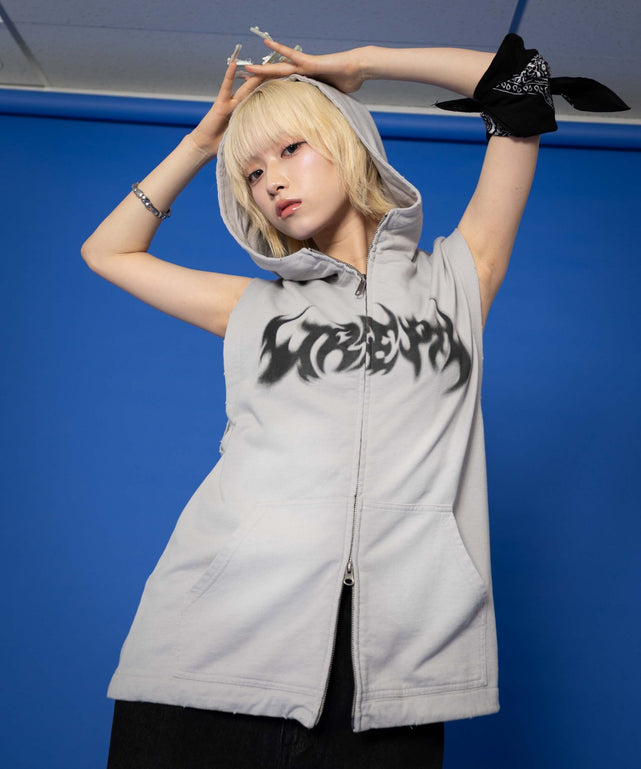 ノースリーブグラフィックZIPパーカー – WEGO ONLINE STORE