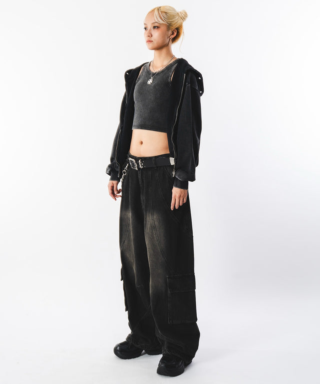 スウィッチングデニムカーゴパンツ【一部店舗限定】｜WEGO（ウィゴー