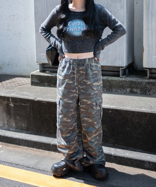 ヴィンテージウォッシュパラシュートカーゴパンツ｜WEGO（ウィゴー