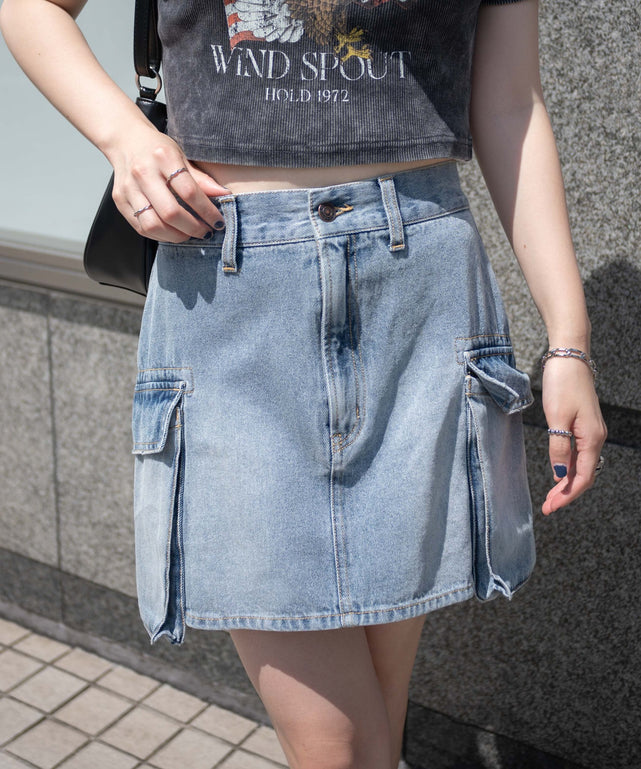 カーゴポケットデニムミニスカート｜WEGO（ウィゴー） – WEGO ONLINE STORE