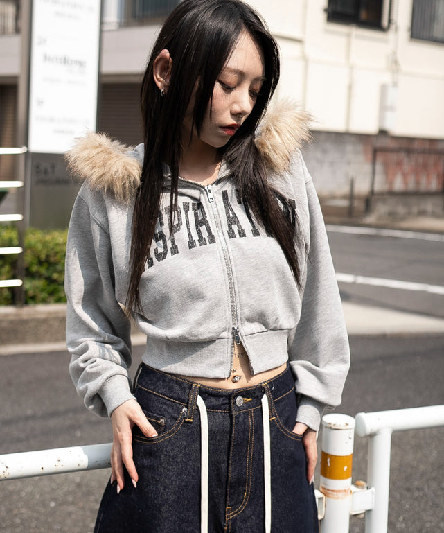 ファーフードショートZIPパーカー｜WEGO（ウィゴー） – WEGO ONLINE STORE