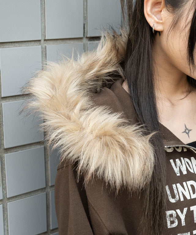 ファーフードショートZIPパーカー｜WEGO（ウィゴー） – WEGO ONLINE STORE