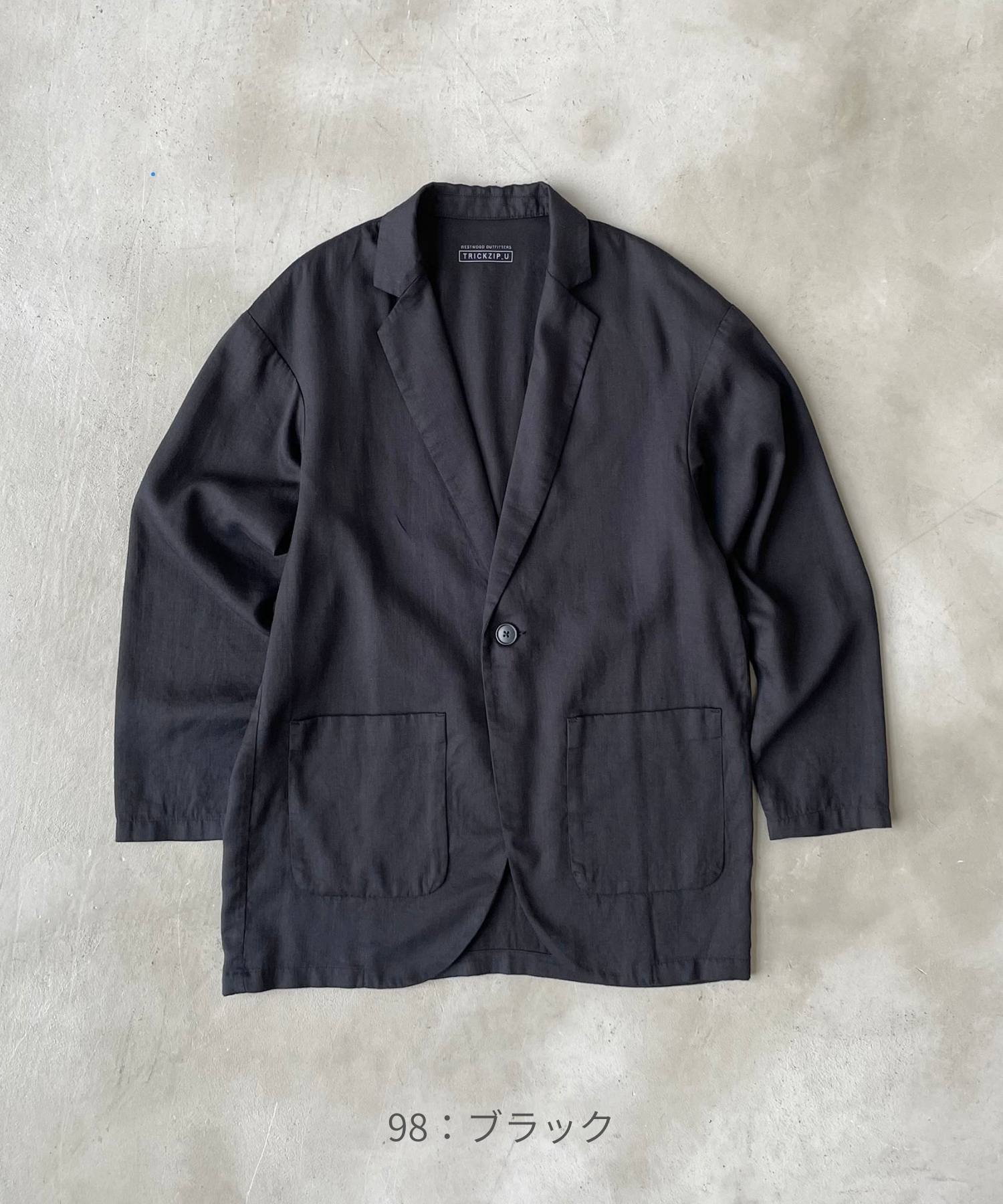 WWO 涼しいテンセルリネンのビッグテーラードジャケット(ユニセックス