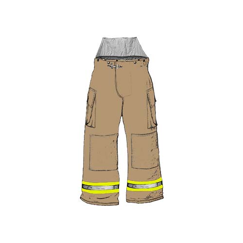 FireDex FXC 32X Chieftain Turnout Pants NFPA - Deluxe - Nomex - Tan