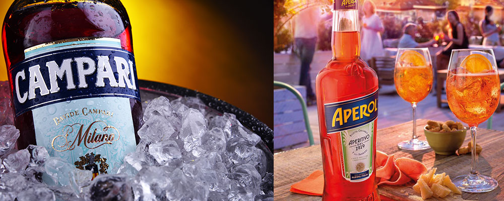 750ml Campari 3本ｾｯﾄ ﾉﾍﾞﾙﾃｨ4点ｾｯﾄ付き キャンペーンは終了いたしまし