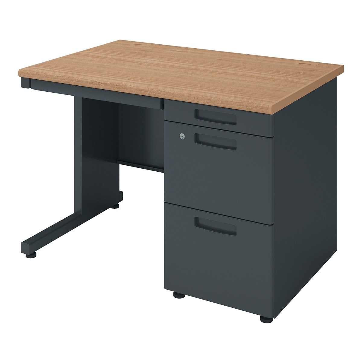 INVENT インベント／片袖机／W1000×D700／天板ラスティックミディアム