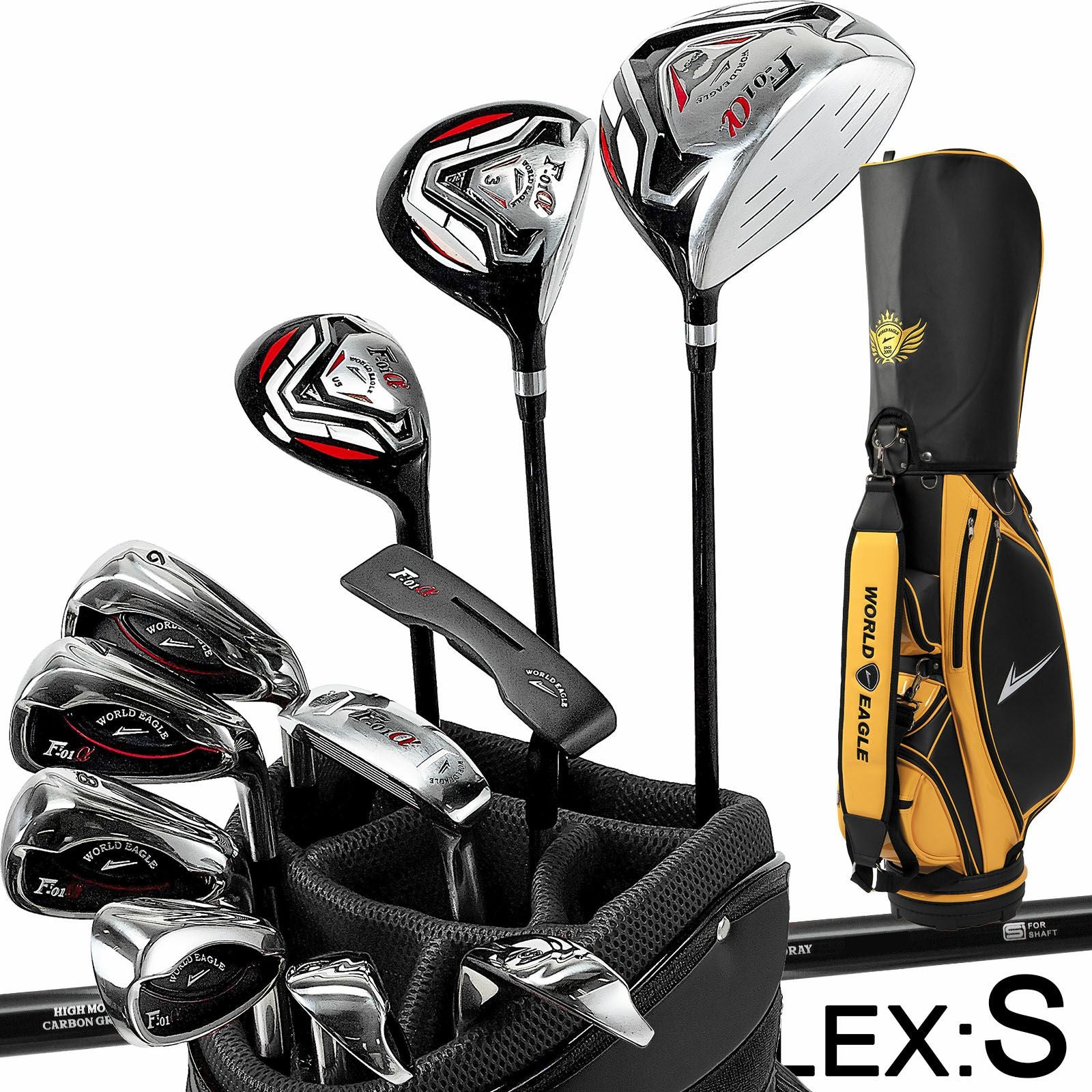 ワールドイーグル F-01 クロス メンズ 14点（11本）クラブセット