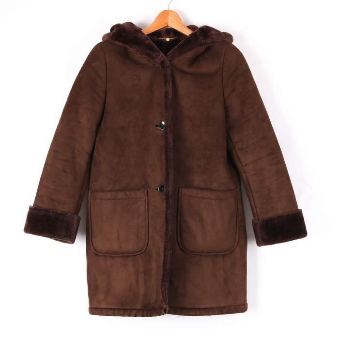 ユナイテッドアローズ フェイクムートンコート フード付き 裏ボア