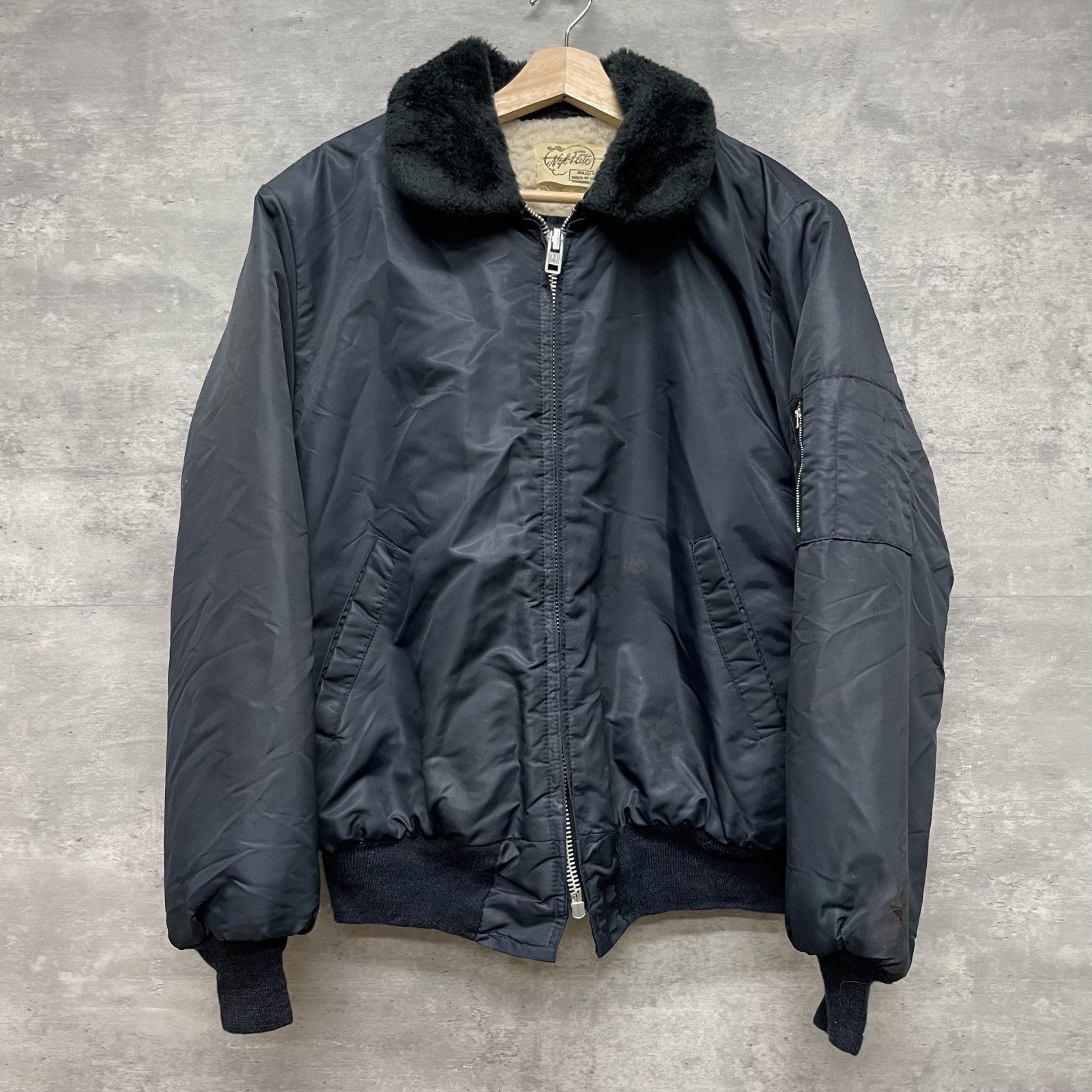 60s 70s vintage B-15タイプ SWIFTジップ フライトジャケット 裏ボア