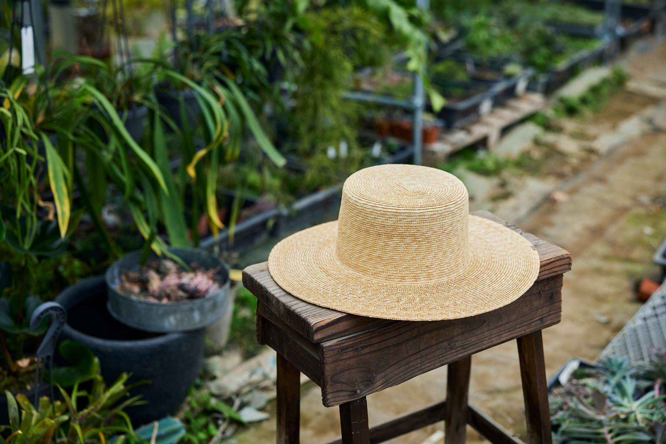 wicagrocery ウィカグロサリー ベージュ 麦わら帽子 wicagrocery ウィ