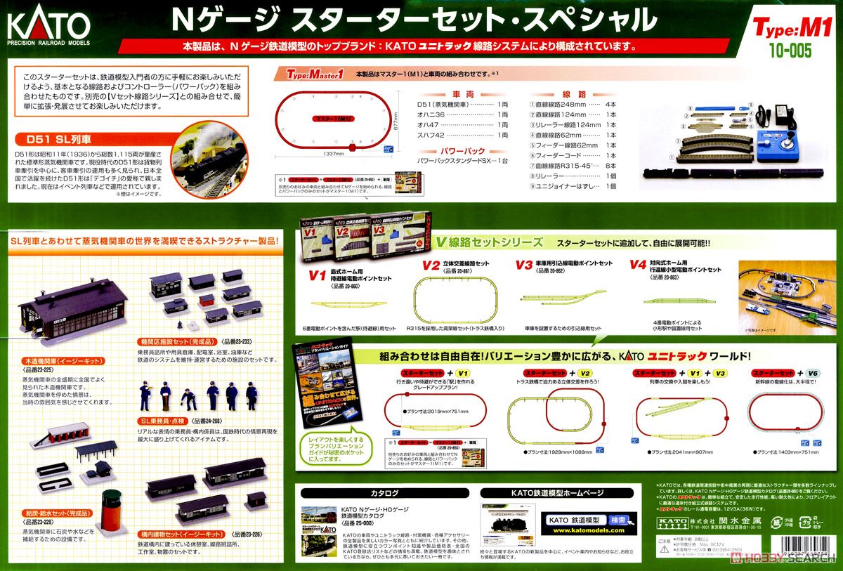 Nゲージ スターターセット・スペシャル D51 SL列車 (基本・4両セット＋