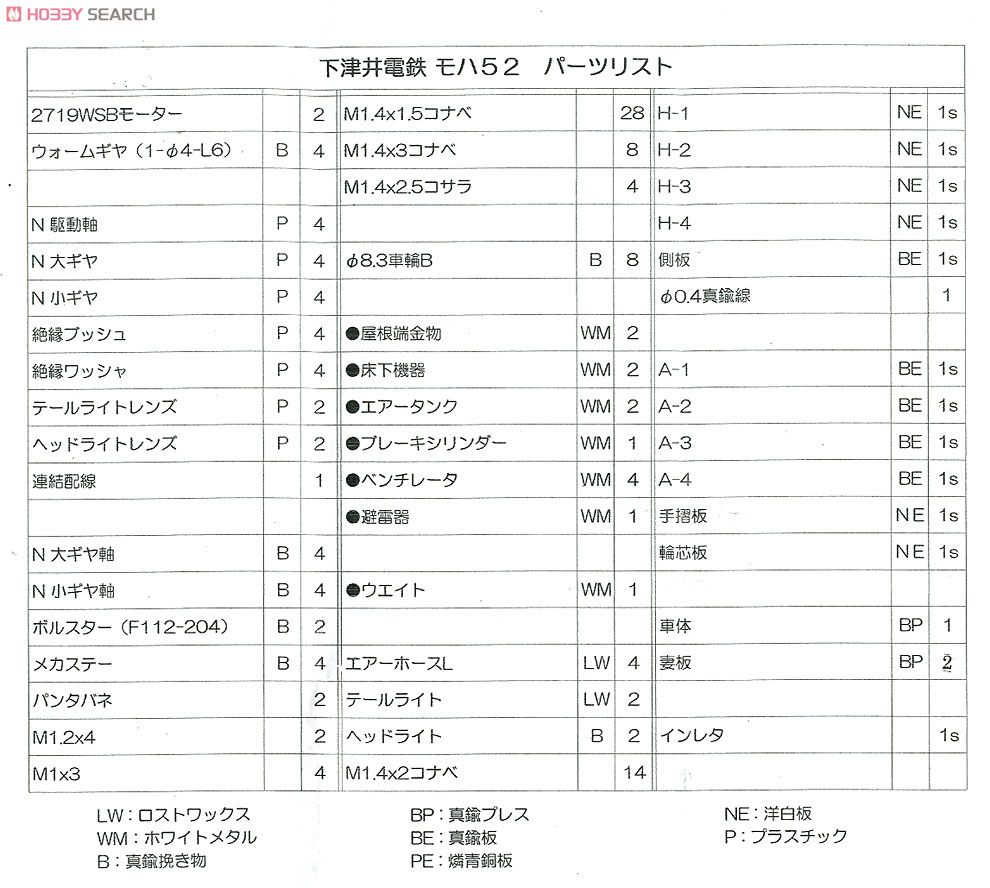 HOナロー) 下津井電鉄 モハ52 電車 (組み立てキット) (鉄道模型