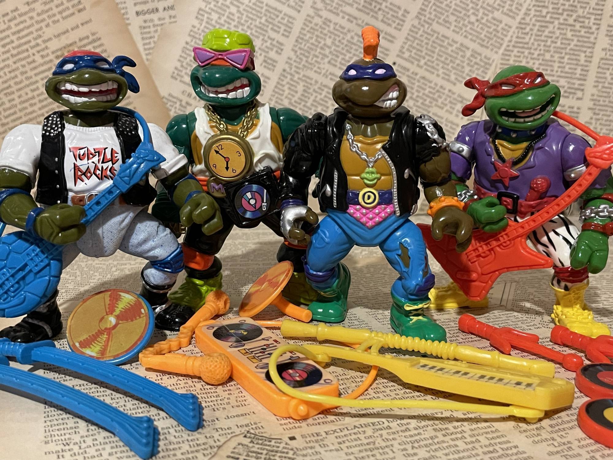TMNT/Action Figure(Rock 'N Roll Turtles set/Loose) - 2000toys高円寺店