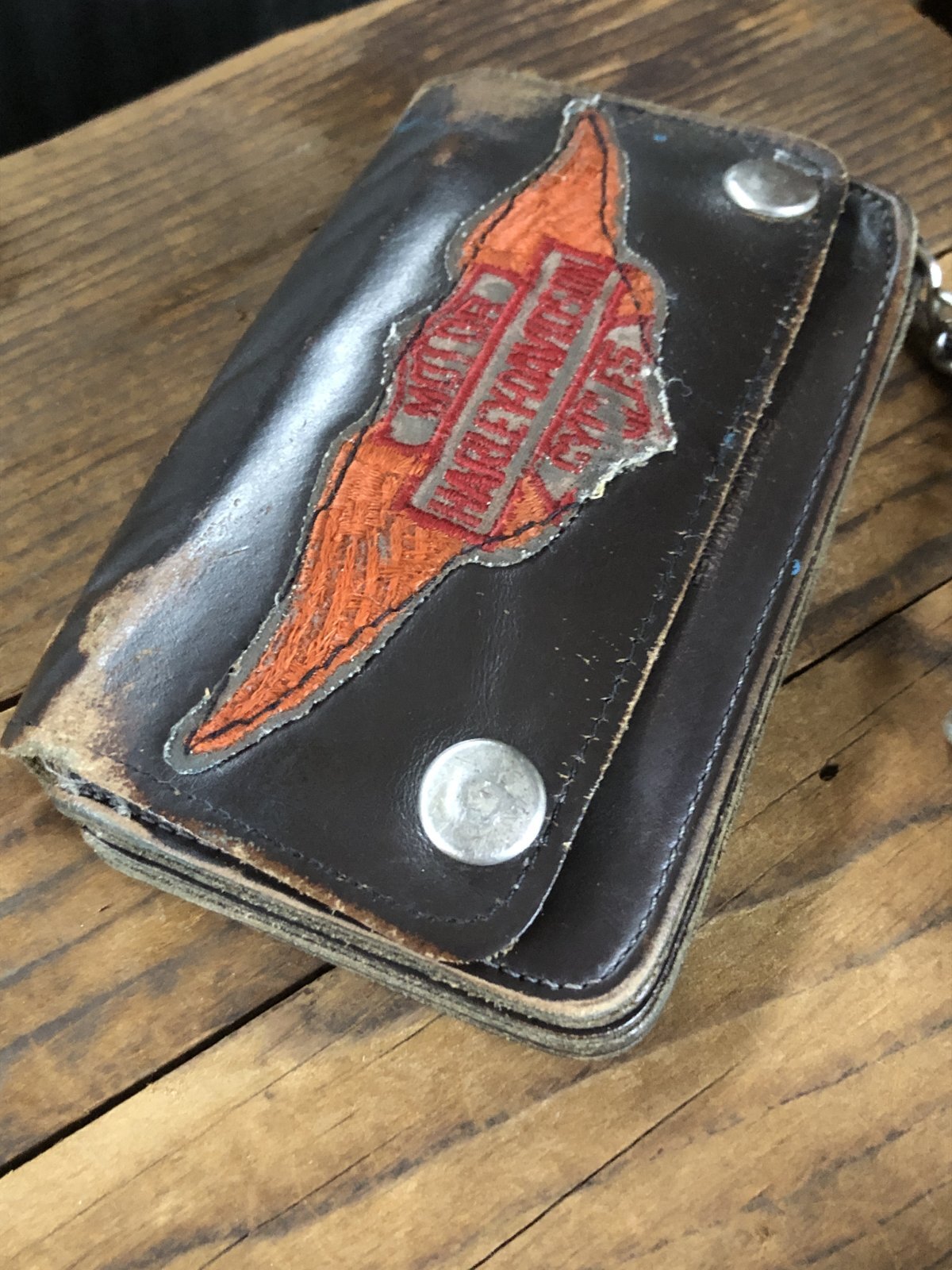 c.50s Harley-Davidson Leather Wallet w/Chain (R838) - 2000toys
