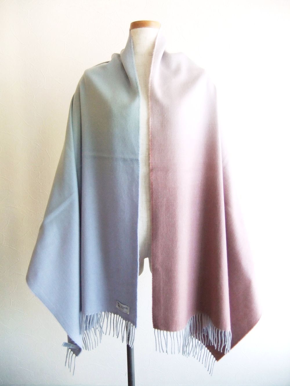 Johnstons - カシミヤ グラデーション 大判ストール WA56 ( ラベンダー