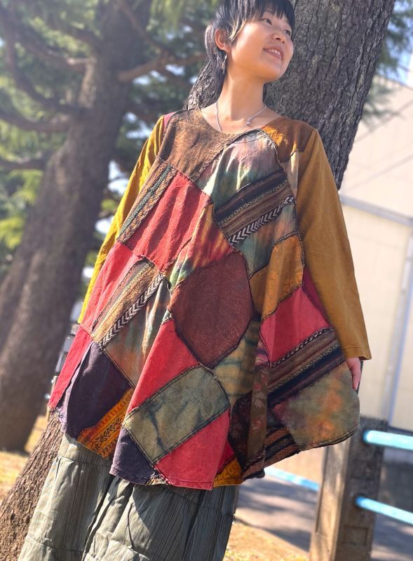 パッチワークチュニック - 49BOY