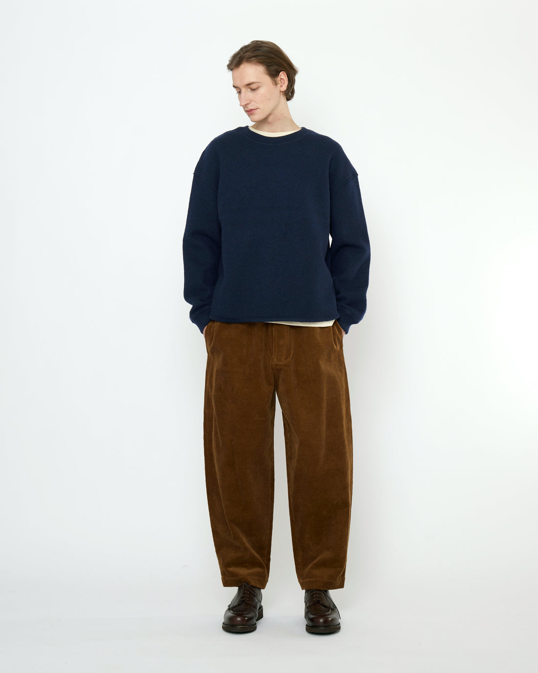 Corduroy Elastic Pull-Up Trouser - FW25 - Sepia Brown – 7115 by Szeki