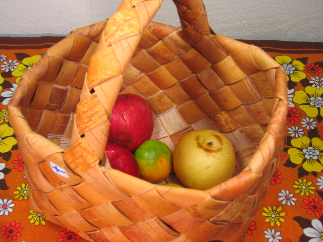 白樺かご 白樺バスケット