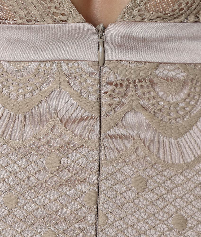 総レース背中開き長袖ロング/山崎みどり - カラードレス