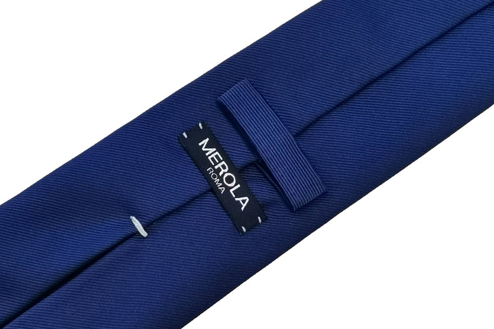 メローラ MILANO SERIES ネクタイ ◇ ネイビー×ソリッド《セッテピエゲ