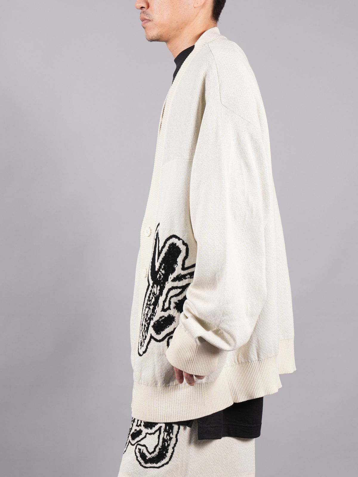 Y-3 - LOGO KNIT CARDIGAN / ロゴ ニット カーディガン (オフホワイト