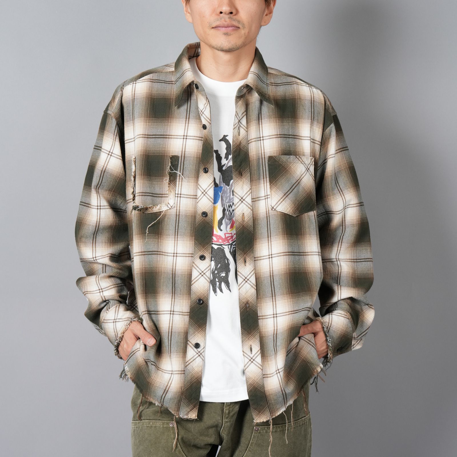 Rafu - 【ラスト1点】Antiqued shirt / アンティークシャツ