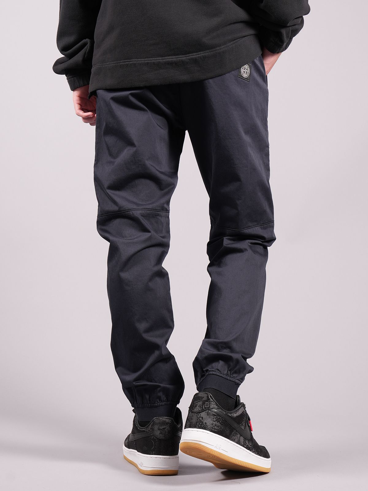 STONE ISLAND - STRETCH COTTON WOOL SATIN, GARMENT DYED