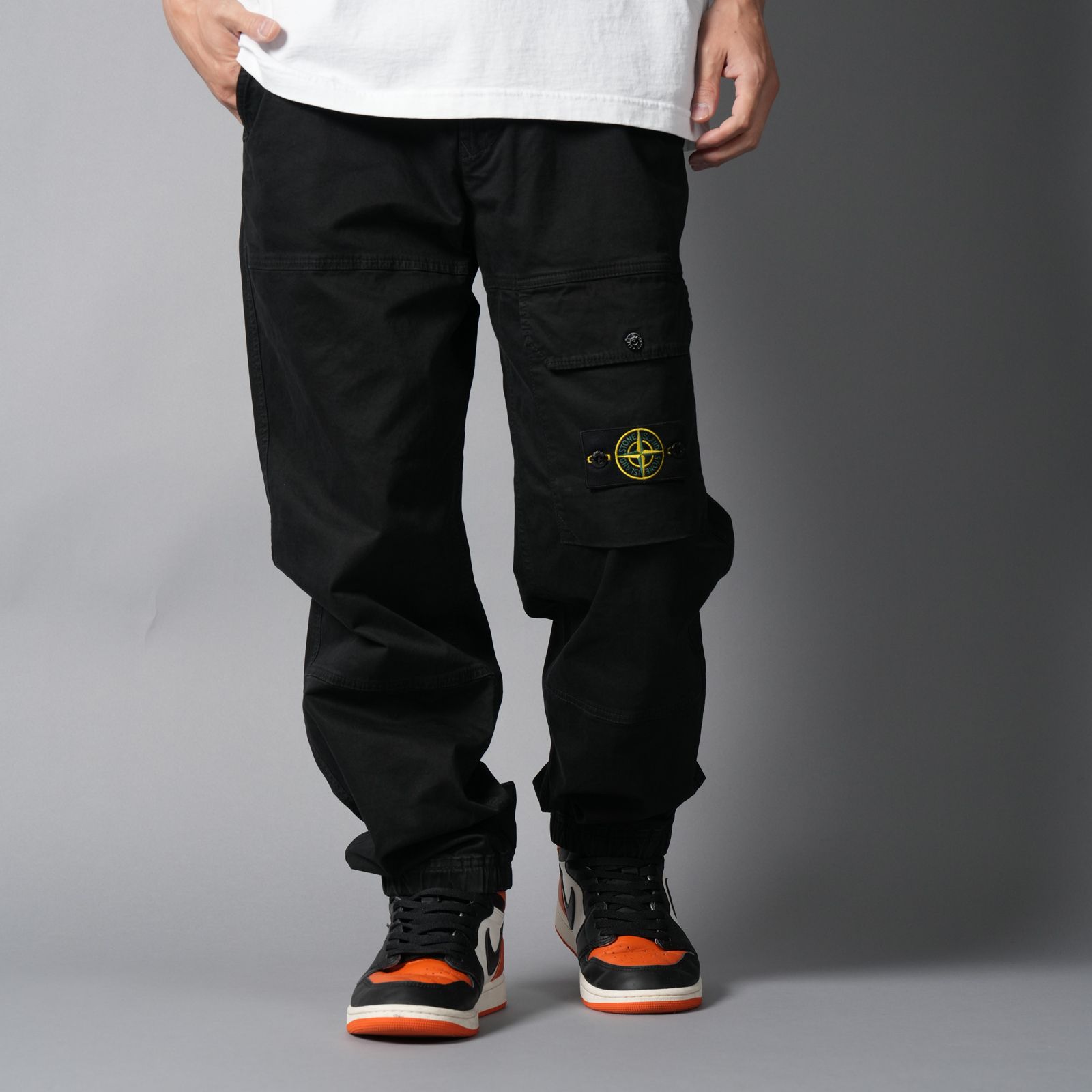 STONE ISLAND - 3100010 ORGANIC COTTON STRETCH BROKEN TWILL 'OLD