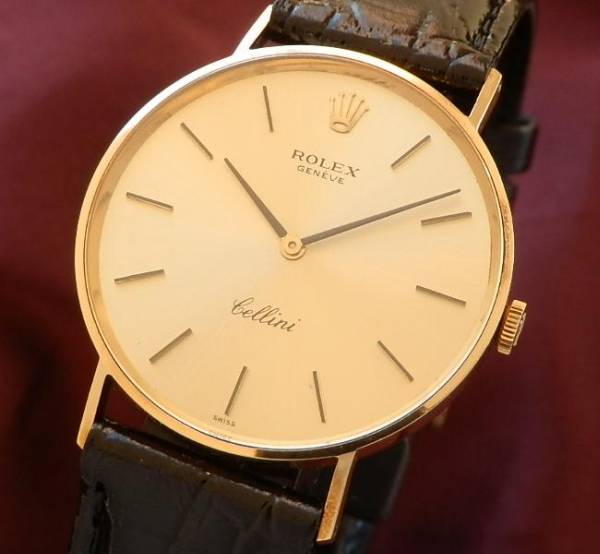 極上超美品18金無垢シャンパンゴールド☆ロレックス チェリーニ☆Ref