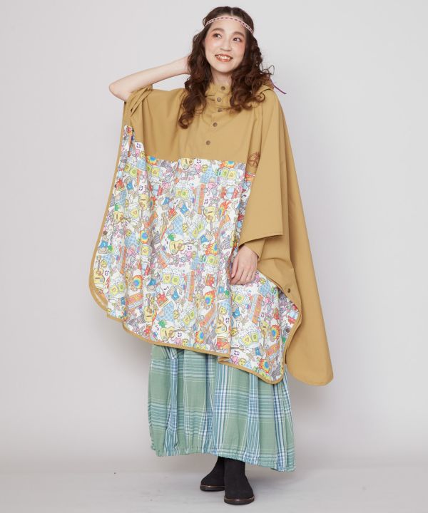 ポプカラレインポンチョ【Amina×grn×POP FIRE】(WHITE): 『チャイハネ