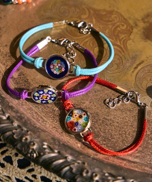 ベネチアンガラス】パオリーナブレス(PURPLE ASSORT): 『欧州航路』