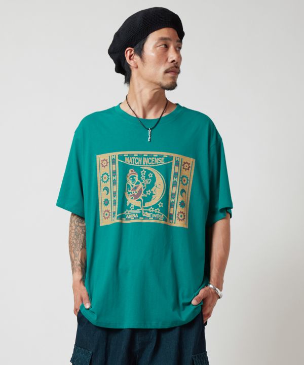 マッチ香メンズTシャツ（XLサイズ）(GREEN): 『チャイハネ』公式通販